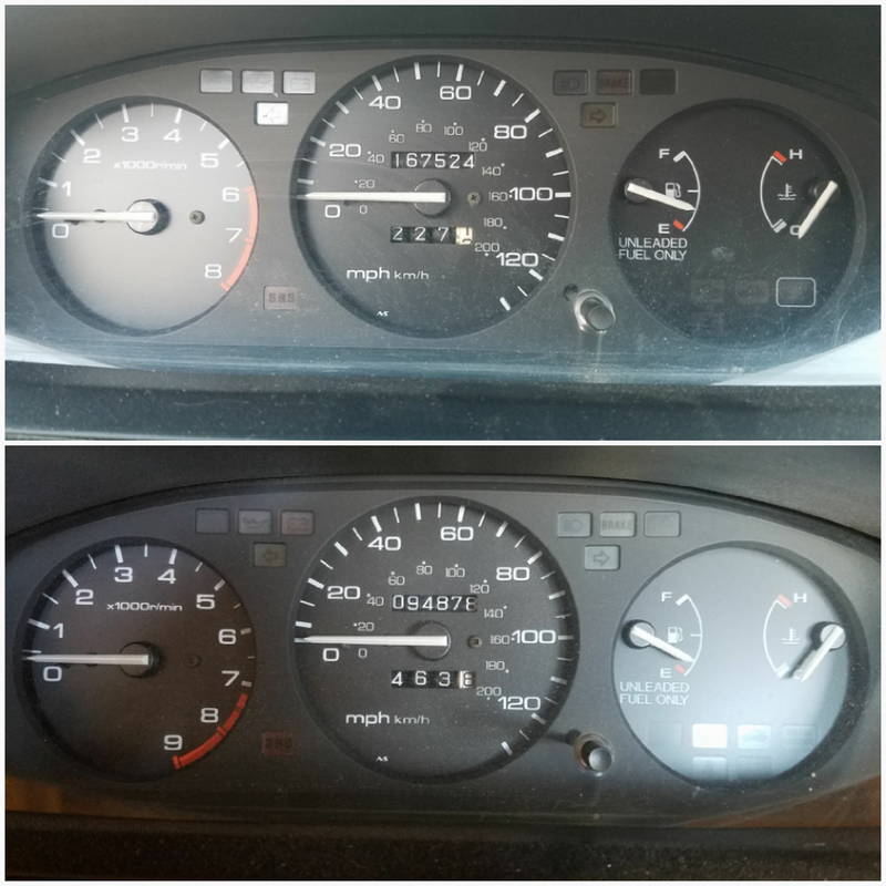 6000rpm redline in the econo engine, 7.? in the more spritely one